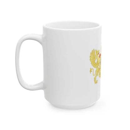 Ornamented Coat of Arms of Maximilian II, Holy Roman Emperor - White Coffee Mug-Go Mug Yourself