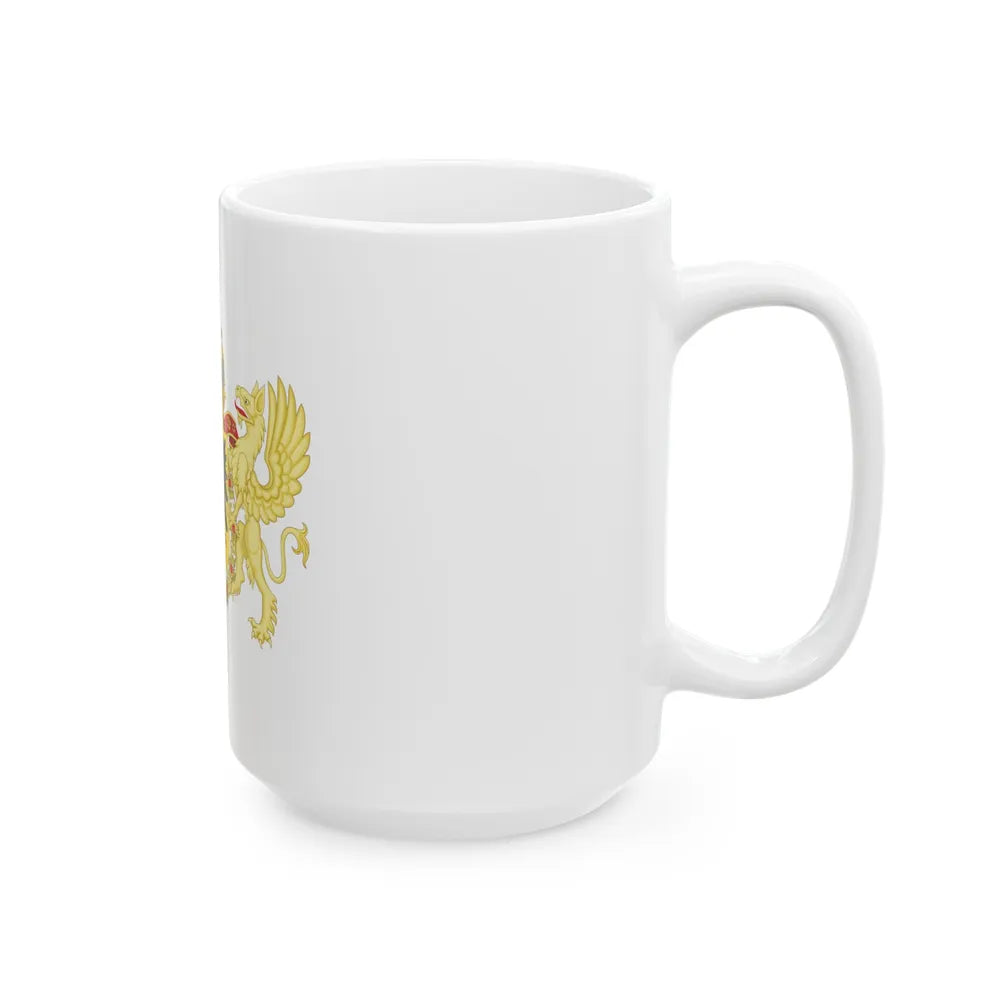 Ornamented Coat of Arms of Maximilian II, Holy Roman Emperor - White Coffee Mug-Go Mug Yourself