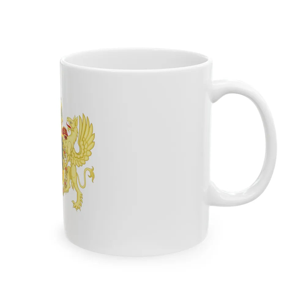 Ornamented Coat of Arms of Maximilian II, Holy Roman Emperor - White Coffee Mug-Go Mug Yourself