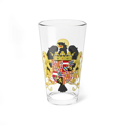 Ornamented Coat of Arms of Queen Joanna of Castile (Spain) (Coat of Arms) Pint Glass 16oz 16oz - Go Mug Yourself
