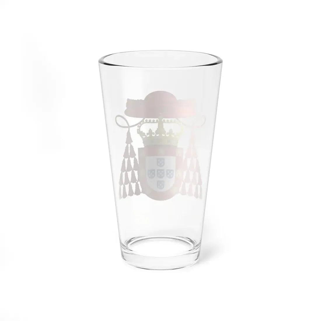 Ornamented Royal Coat of Arms of Cardinal Henry I of Portugal - Pint Glass 16oz - Go Mug Yourself