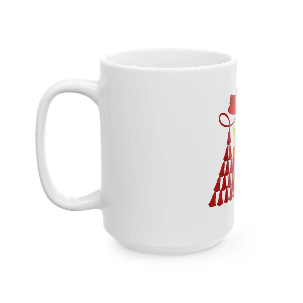 Ornamented Royal Coat of Arms of Cardinal Henry I of Portugal - White Coffee Mug-Go Mug Yourself