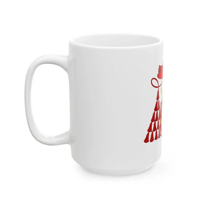 Ornamented Royal Coat of Arms of Cardinal Henry I of Portugal - White Coffee Mug - Go Mug Yourself