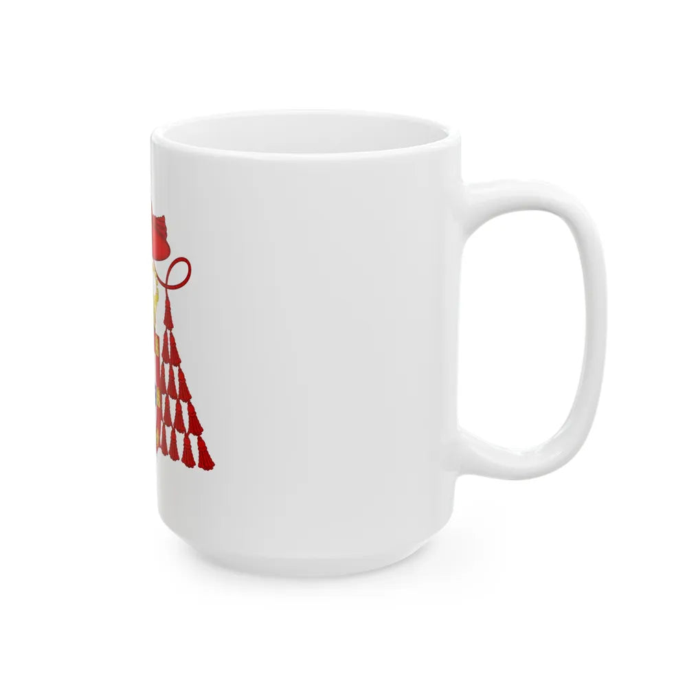 Ornamented Royal Coat of Arms of Cardinal Henry I of Portugal - White Coffee Mug-Go Mug Yourself