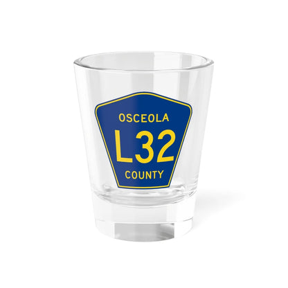 Osceola County Route L32 IA (Iowa) (Road Sign) Shot Glass 1.5oz 1.5oz - Go Mug Yourself