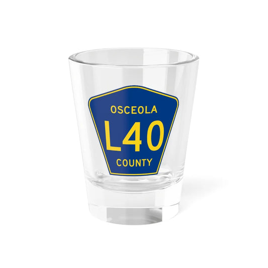 Osceola County Route L40 IA (Iowa) (Road Sign) Shot Glass 1.5oz 1.5oz - Go Mug Yourself