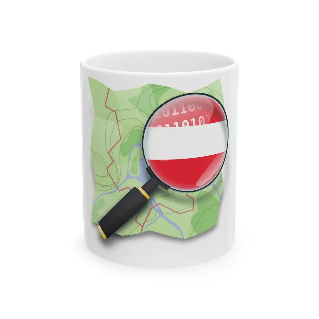 OSM Austria Logo (Austria) White Coffee Mug 11oz - Go Mug Yourself