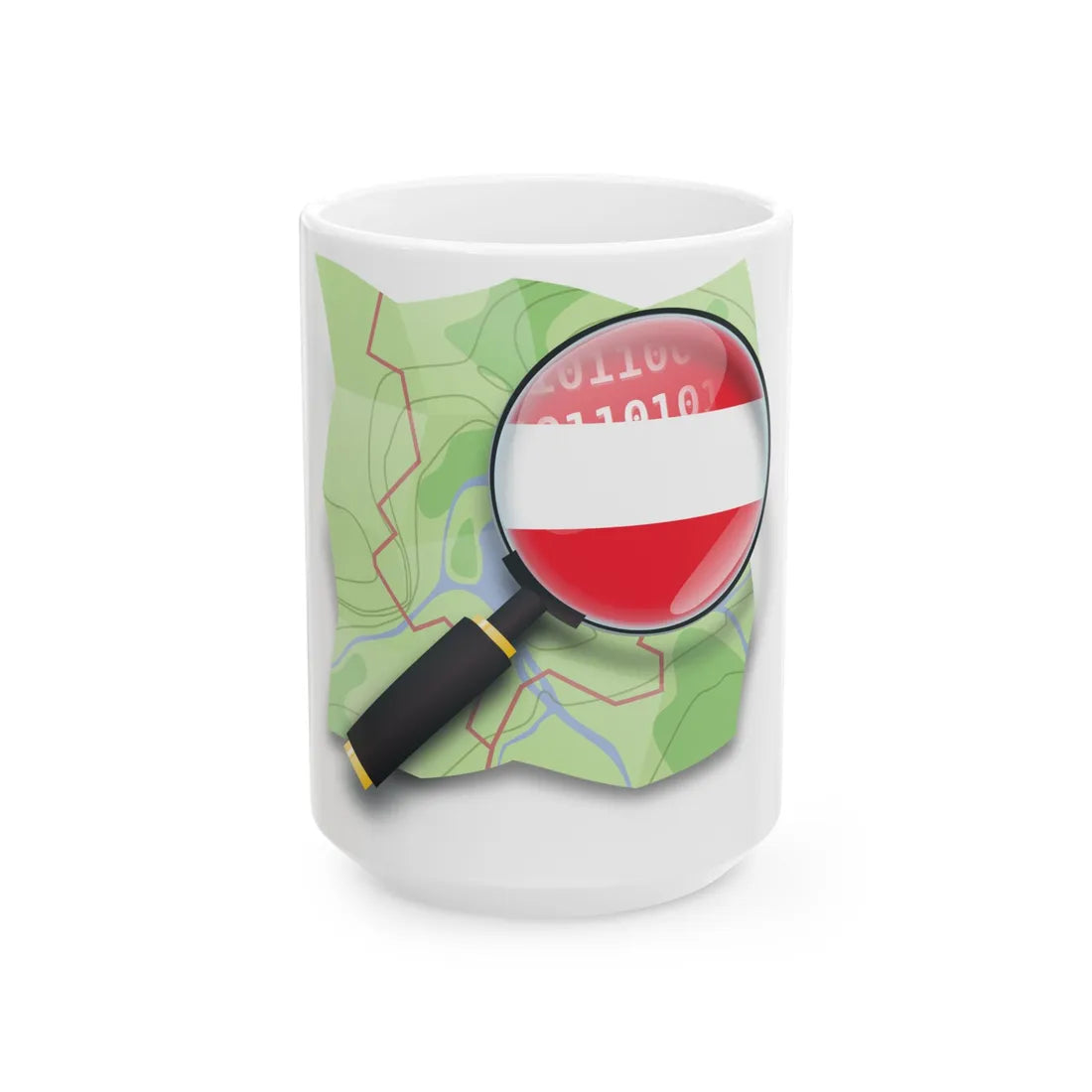 OSM Austria Logo (Austria) White Coffee Mug 15oz - Go Mug Yourself