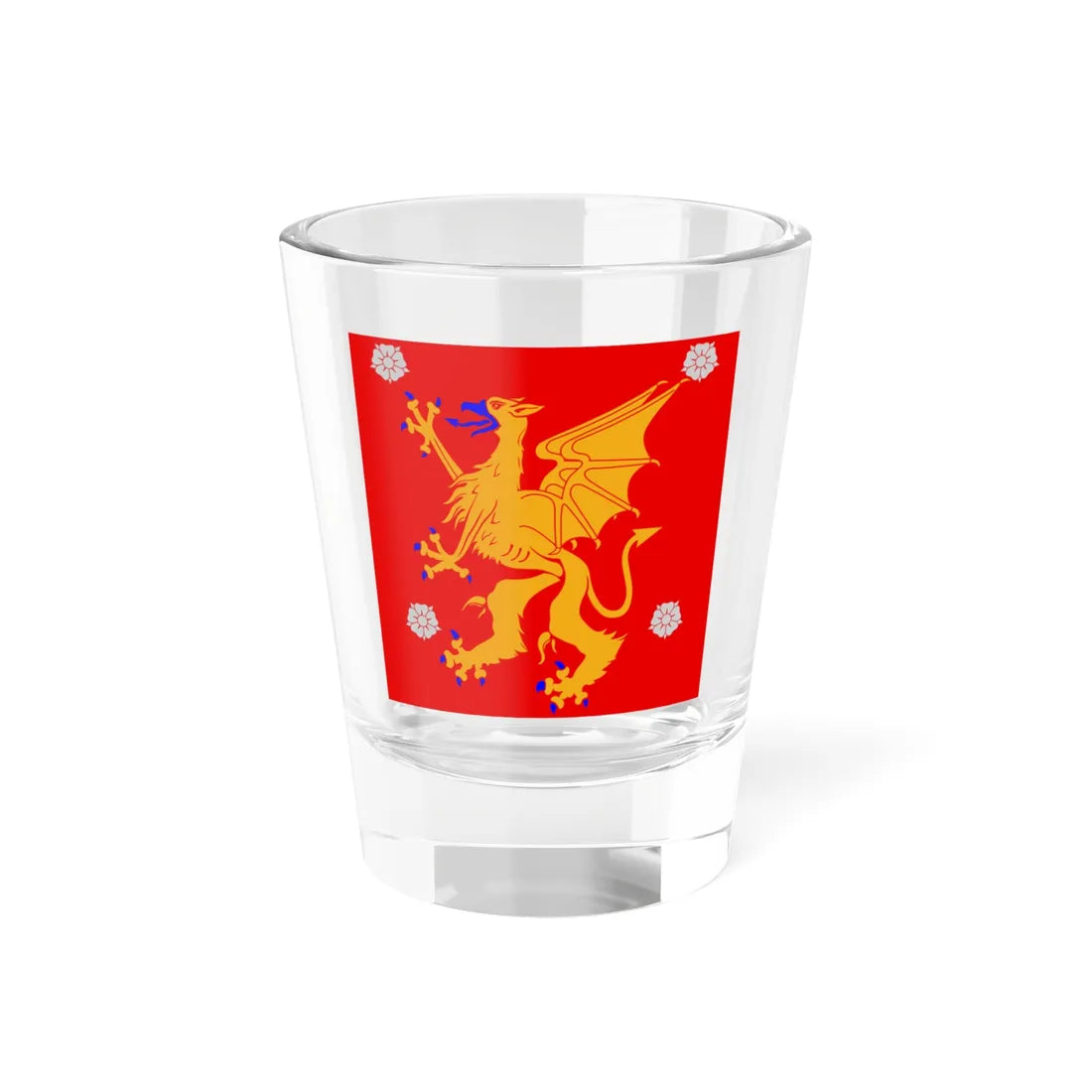 Ostergotland flag (Sweden) Shot Glass 1.5oz 1.5oz - Go Mug Yourself
