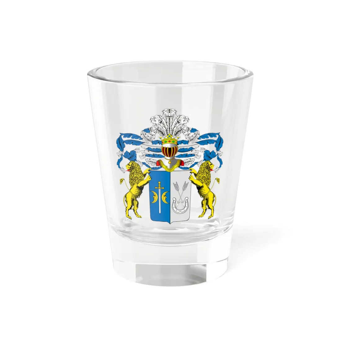 Ostoja CoA Miklashevsky 3 (Russia) (Coat of Arms) Shot Glass 1.5oz 1.5oz - Go Mug Yourself