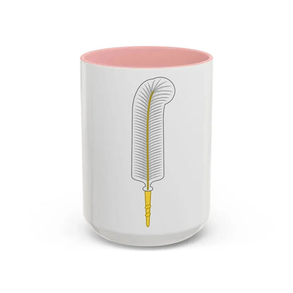 Ostrich Feather Badge - Accent Coffee Mug 15oz Pink - Go Mug Yourself