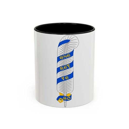 Ostrich Feather Badge of Henry IV - Accent Coffee Mug 11oz Black - Go Mug Yourself