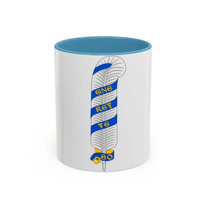 Ostrich Feather Badge of Henry IV - Accent Coffee Mug 11oz Light Blue - Go Mug Yourself