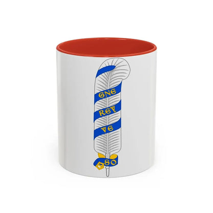 Ostrich Feather Badge of Henry IV - Accent Coffee Mug 11oz Red - Go Mug Yourself