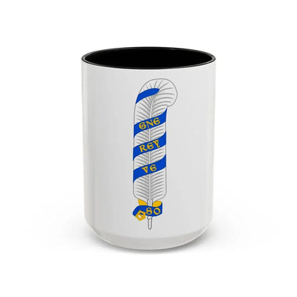 Ostrich Feather Badge of Henry IV - Accent Coffee Mug 15oz Black - Go Mug Yourself