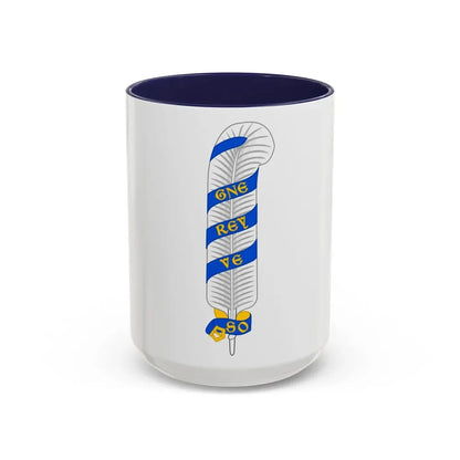 Ostrich Feather Badge of Henry IV - Accent Coffee Mug 15oz Navy - Go Mug Yourself