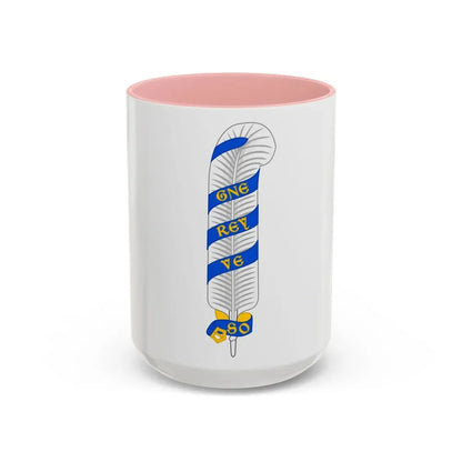 Ostrich Feather Badge of Henry IV - Accent Coffee Mug 15oz Pink - Go Mug Yourself
