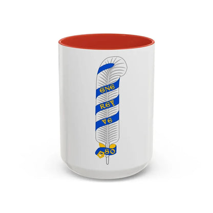 Ostrich Feather Badge of Henry IV - Accent Coffee Mug 15oz Red - Go Mug Yourself