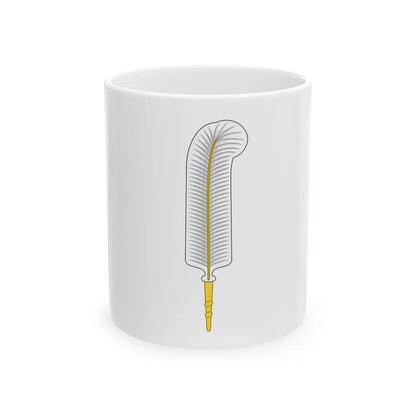 Ostrich Feather Badge - White Coffee Mug 11oz - Go Mug Yourself