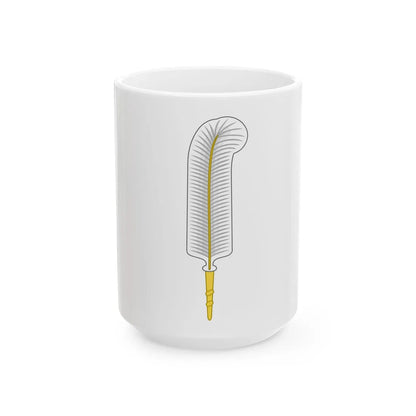 Ostrich Feather Badge - White Coffee Mug 15oz - Go Mug Yourself