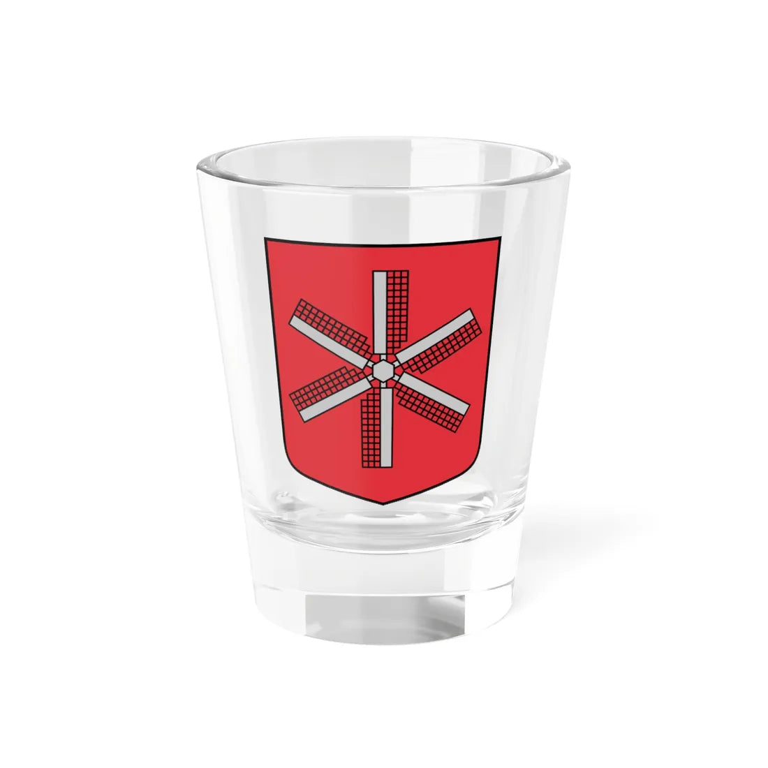 Otaņķu pagasta ģerbonis (Latvia) (Coat of Arms) Shot Glass 1.5oz 1.5oz - Go Mug Yourself