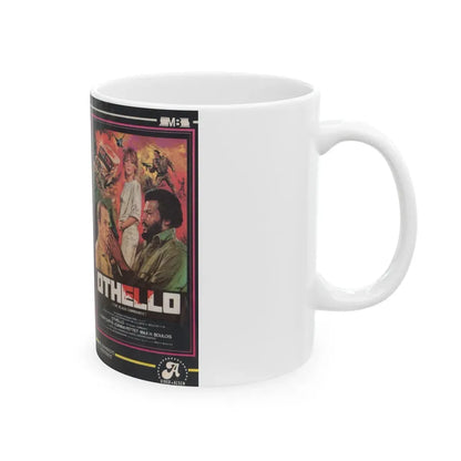 OTHELLO THE BLACK COMMANDO (VHS COVER) - White Coffee Mug - Go Mug Yourself
