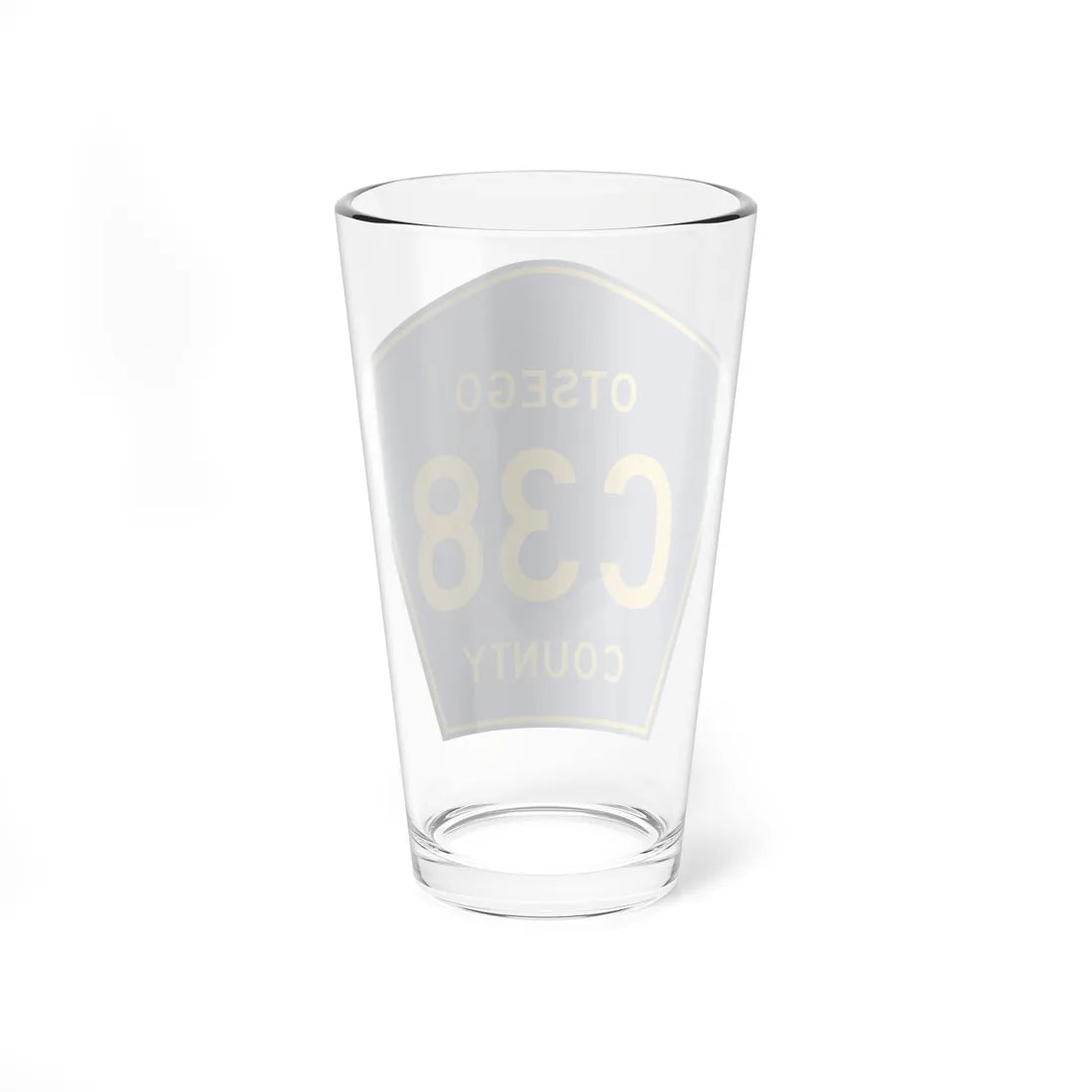 Otsego County C-38 (Michigan) (Road Sign) Pint Glass 16oz - Go Mug Yourself