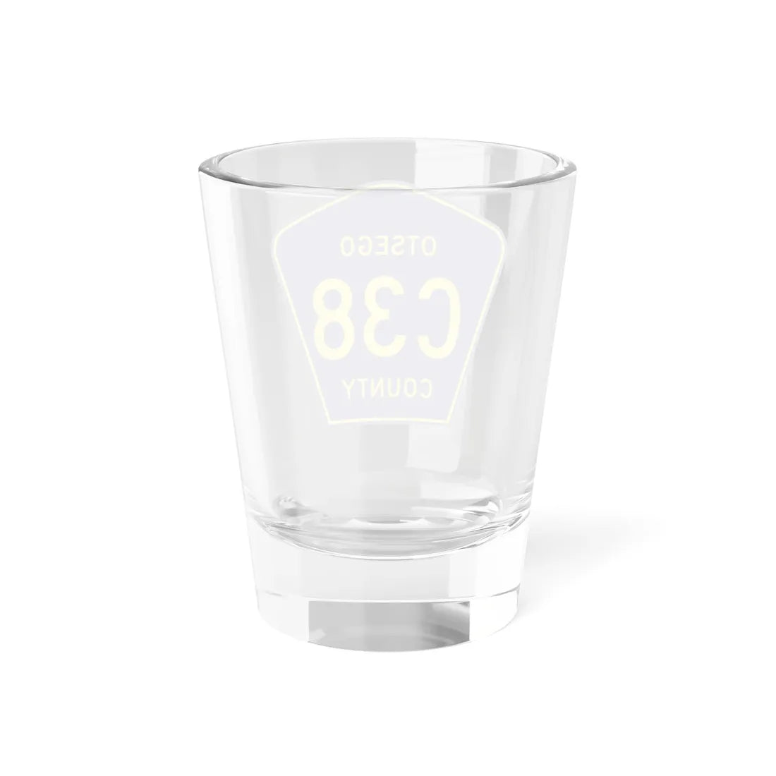 Otsego County C-38 (Michigan) (Road Sign) Shot Glass 1.5oz - Go Mug Yourself