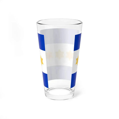 Otta Wallishs Israel Flag Proposal 1949 (Israel) Pint Glass 16oz - Go Mug Yourself
