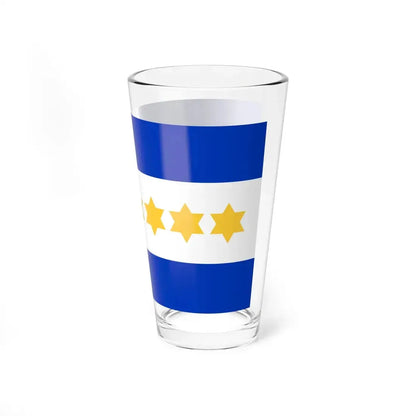 Otta Wallishs Israel Flag Proposal 1949 (Israel) Pint Glass 16oz - Go Mug Yourself