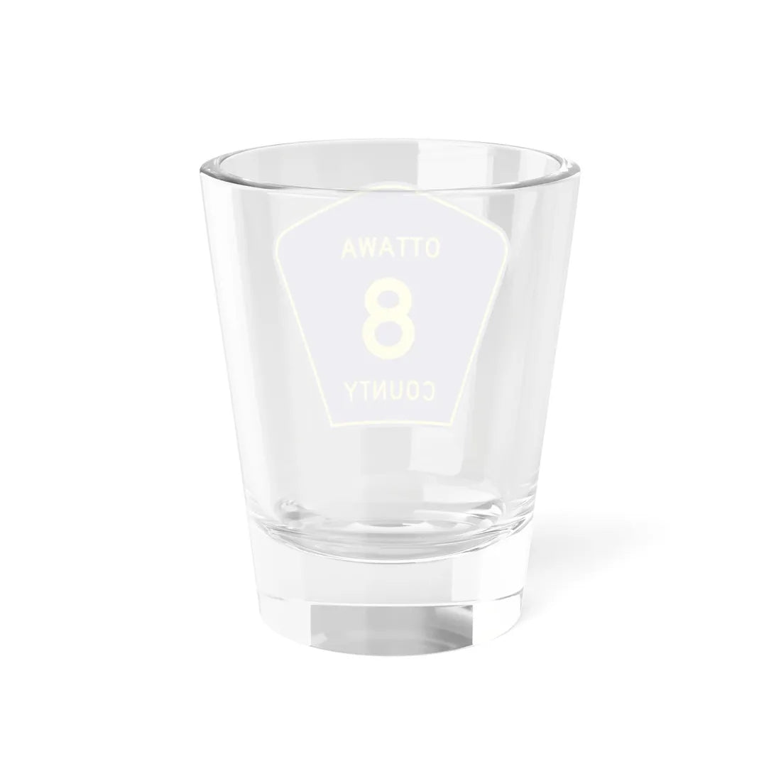 Ottawa County 8 (Ohio) (Road Sign) Shot Glass 1.5oz - Go Mug Yourself
