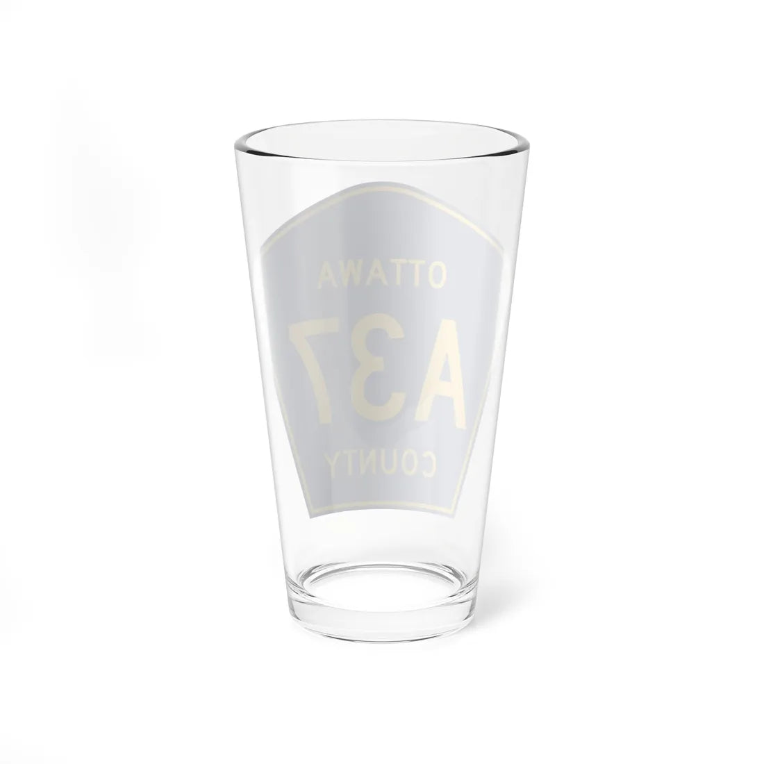 Ottawa County A-37 (Michigan) (Road Sign) Pint Glass 16oz - Go Mug Yourself