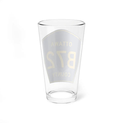 Ottawa County B-72 (Michigan) (Road Sign) Pint Glass 16oz - Go Mug Yourself