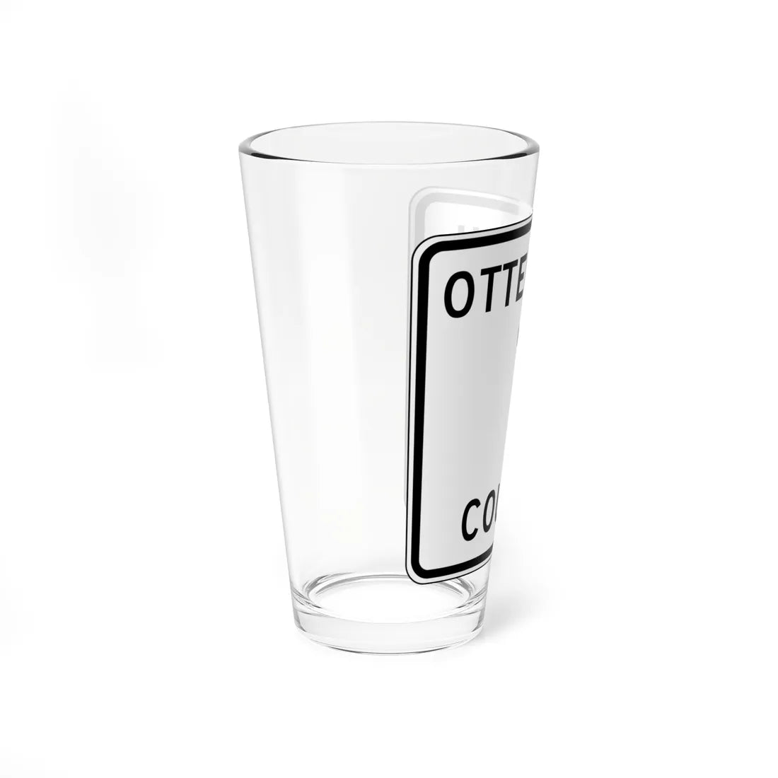 Otter Tail County Route 1 MN (Minnesota) (Road Sign) Pint Glass 16oz - Go Mug Yourself
