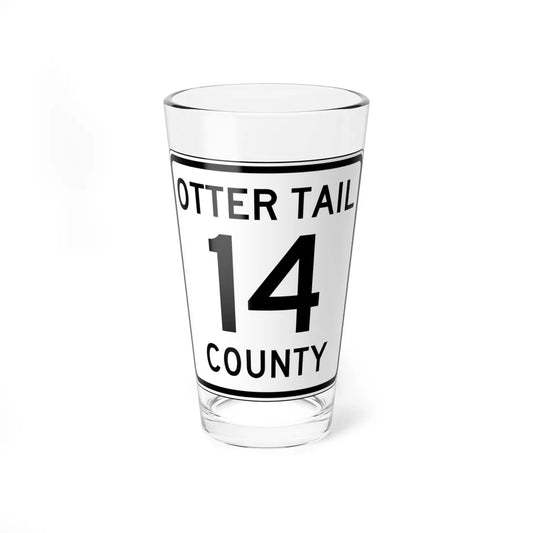 Otter Tail County Route 14 MN (Minnesota) (Road Sign) Pint Glass 16oz 16oz - Go Mug Yourself