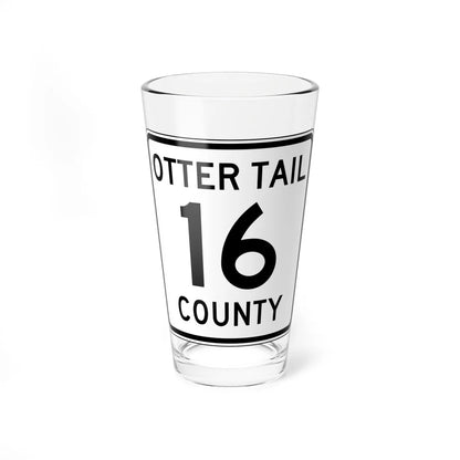 Otter Tail County Route 16 MN (Minnesota) (Road Sign) Pint Glass 16oz 16oz - Go Mug Yourself