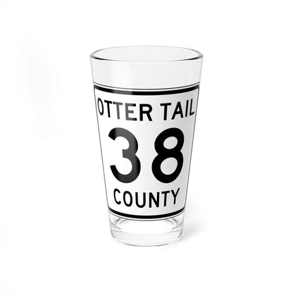 Otter Tail County Route 38 MN (Minnesota) (Road Sign) Pint Glass 16oz 16oz - Go Mug Yourself