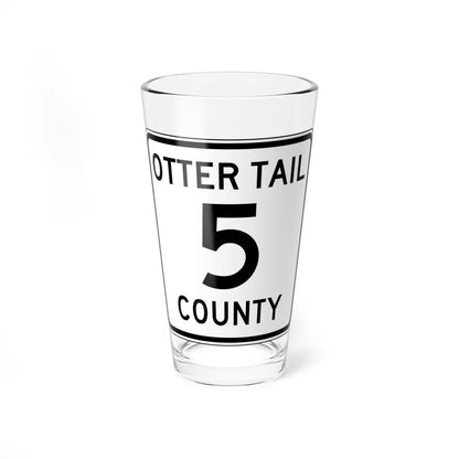 Otter Tail County Route 5 MN (Minnesota) (Road Sign) Pint Glass 16oz 16oz - Go Mug Yourself