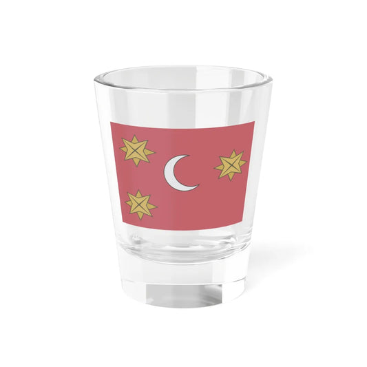 Ottoman army banner as rendered by Hochenleitter 1788 (Oman) Shot Glass 1.5oz 1.5oz - Go Mug Yourself