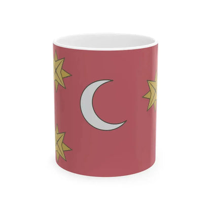 Ottoman army banner as rendered by Hochenleitter 1788 (Oman) White Coffee Mug 11oz - Go Mug Yourself