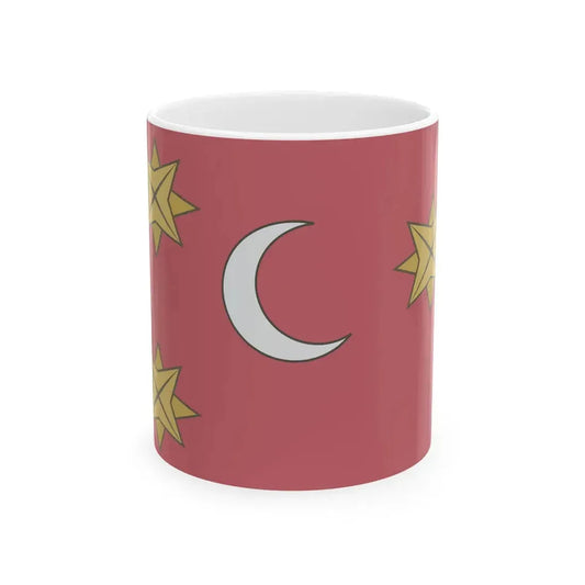 Ottoman army banner as rendered by Hochenleitter 1788 (Oman) White Coffee Mug 11oz - Go Mug Yourself