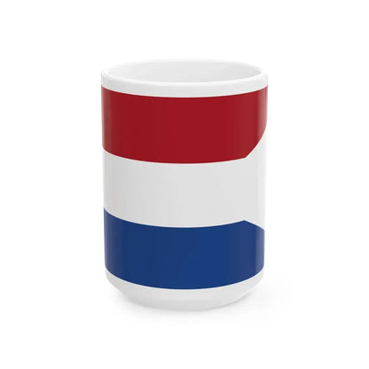 Oudst aanwezend Zeeofficier of Oudste Commandant (Netherlands) White Coffee Mug 15oz - Go Mug Yourself