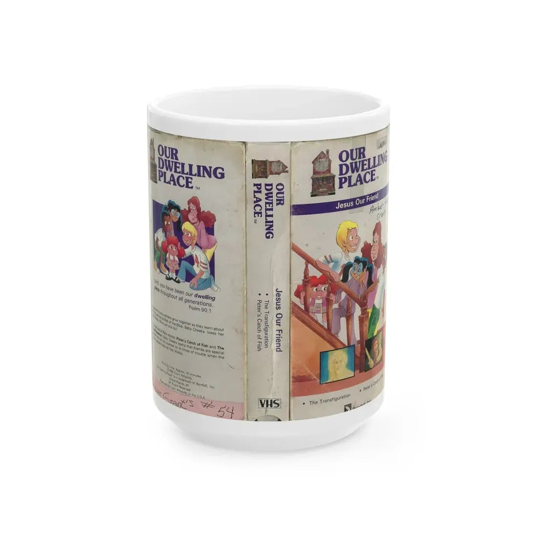 OUR DWELLING PLACE JESUS OUR FRIEND (VHS COVER) - White Coffee Mug 15oz - Go Mug Yourself