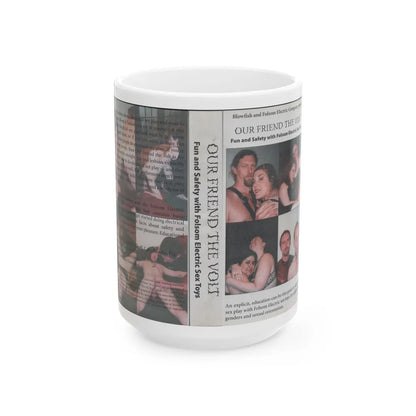 OUR FRIEND THE VOLT FUN AND SAFETY WITH FOLSOM ELECTRIC SEX TOYS (VHS COVER) - White Coffee Mug-15oz-Go Mug Yourself