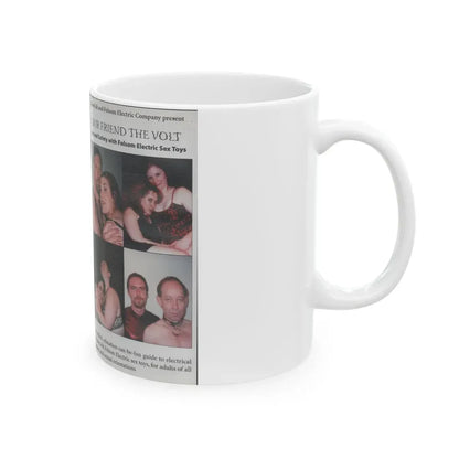 OUR FRIEND THE VOLT FUN AND SAFETY WITH FOLSOM ELECTRIC SEX TOYS (VHS COVER) - White Coffee Mug - Go Mug Yourself