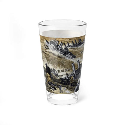 Our Navy's Greatest Dry-Run Disaster, Cavalier magazine, January 1961 (Magazine Illustration) Pint Glass 16oz - Go Mug Yourself