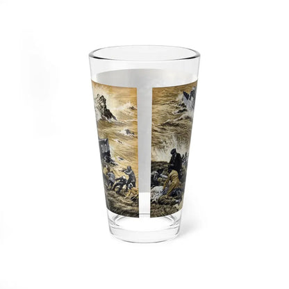 Our Navy's Greatest Dry-Run Disaster, Cavalier magazine, January 1961 (Magazine Illustration) Pint Glass 16oz - Go Mug Yourself