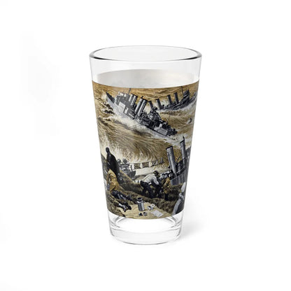 Our Navy's Greatest Dry-Run Disaster, Cavalier magazine, January 1961 (Magazine Illustration) Pint Glass 16oz-Go Mug Yourself