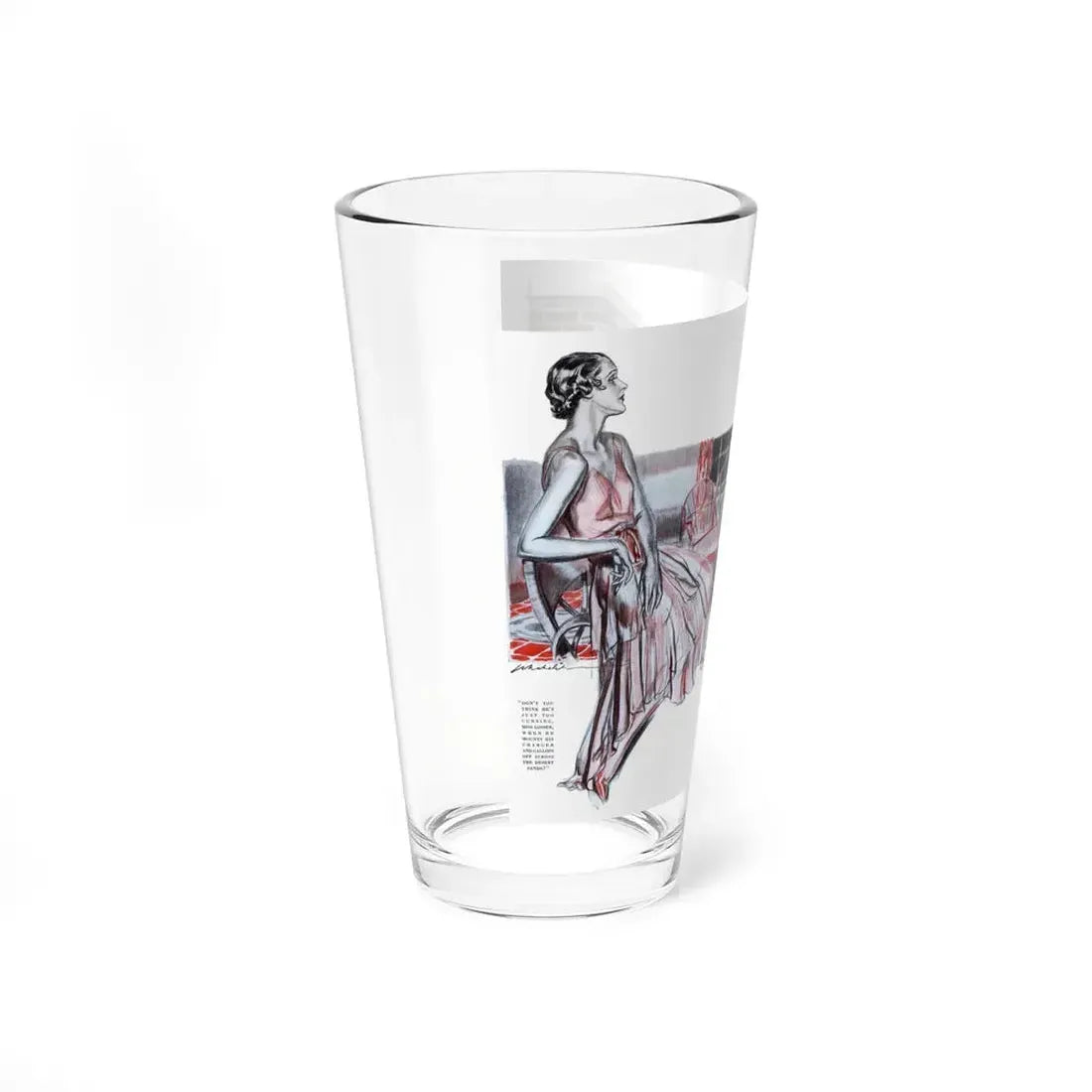 Out of Bounds, Ladies' Home Journal, December, 1931 (Magazine Illustration) Pint Glass 16oz - Go Mug Yourself