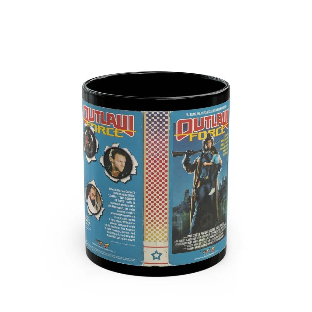 OUTLAW FORCE (VHS COVER) - Black Coffee Mug-11oz-Go Mug Yourself